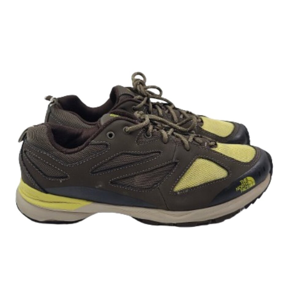 The North Face Women's Olive Green Yellow Cradle Hiking Athletic Shoes Size US 9
